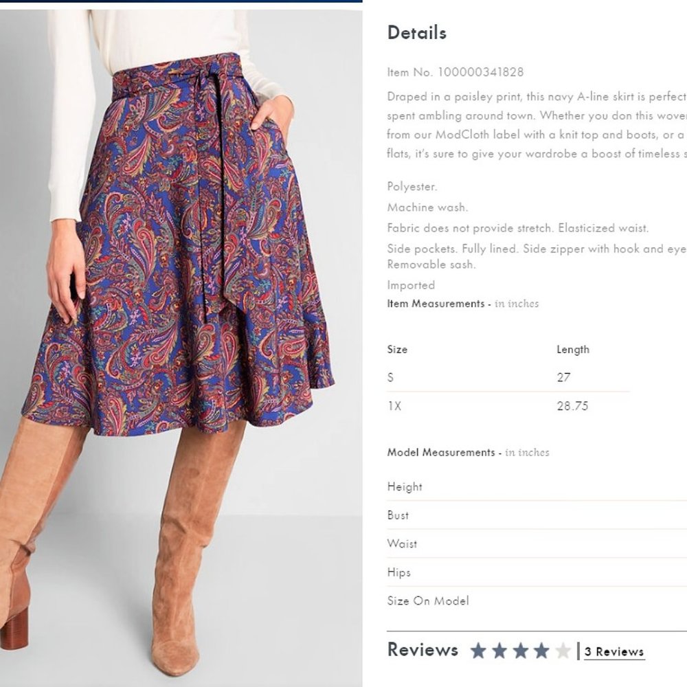 Modcloth On My Way A-Line Skirt